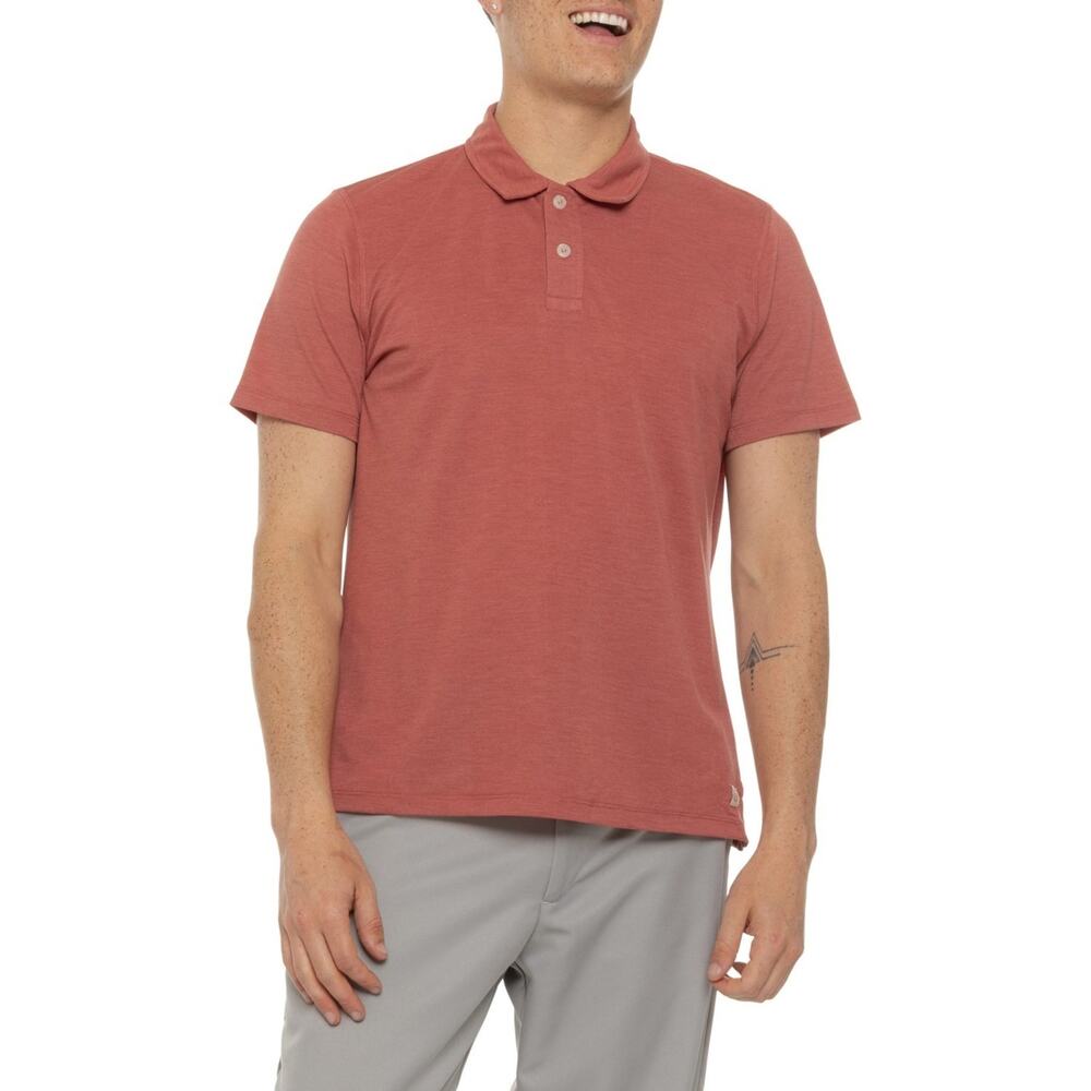 Marine Layer Air Polo Shirt Short Sleeve Classic Timeless Deep Clay XL NWT